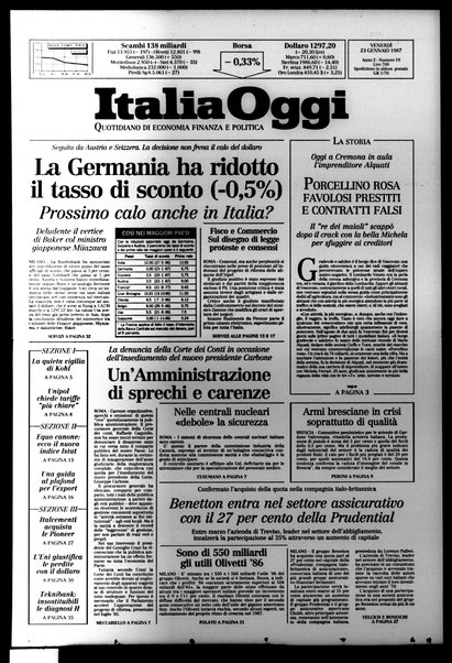 Italia oggi : quotidiano di economia finanza e politica